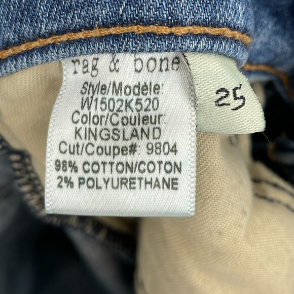 RAG & BONE Distressed Skinny Jeans Size 25 - Picture 8 of 8